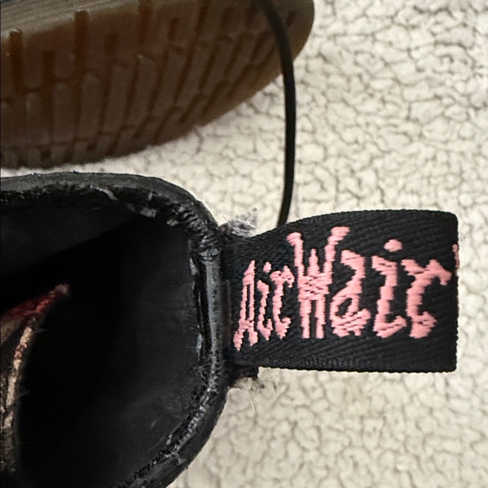 Dr. Martens Black Floral Lace-Up Combat Boots - Picture 3 of 8